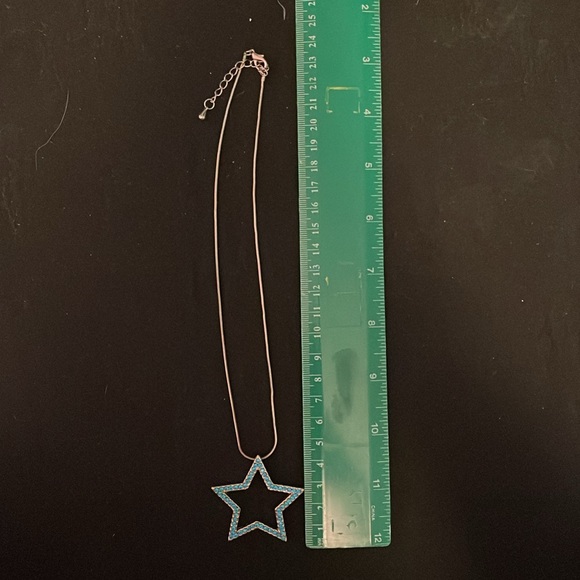 4/$20 | big blue star necklace with crystals - Picture 3 of 4